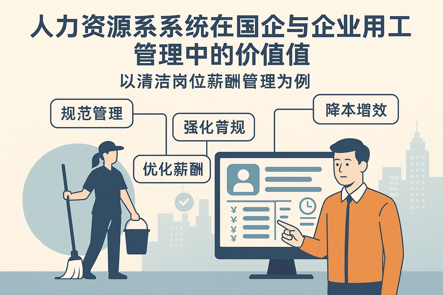 人力资源系统在国企与企业用工管理中的价值——以清洁岗位薪酬管理为例