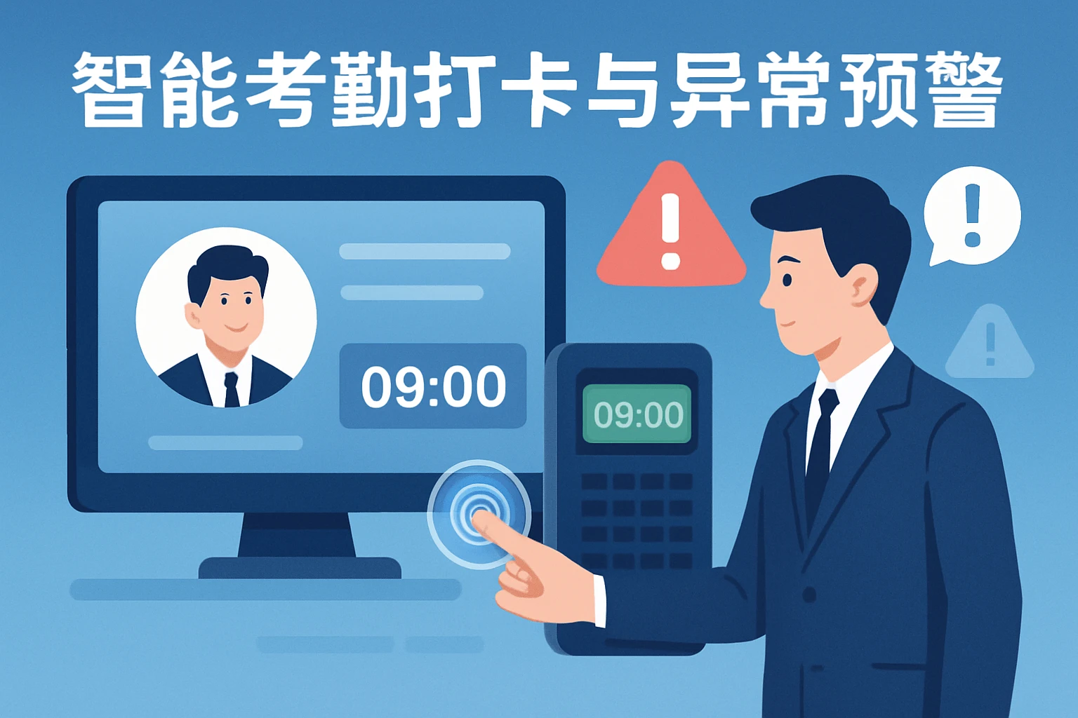 智能考勤打卡与异常预警