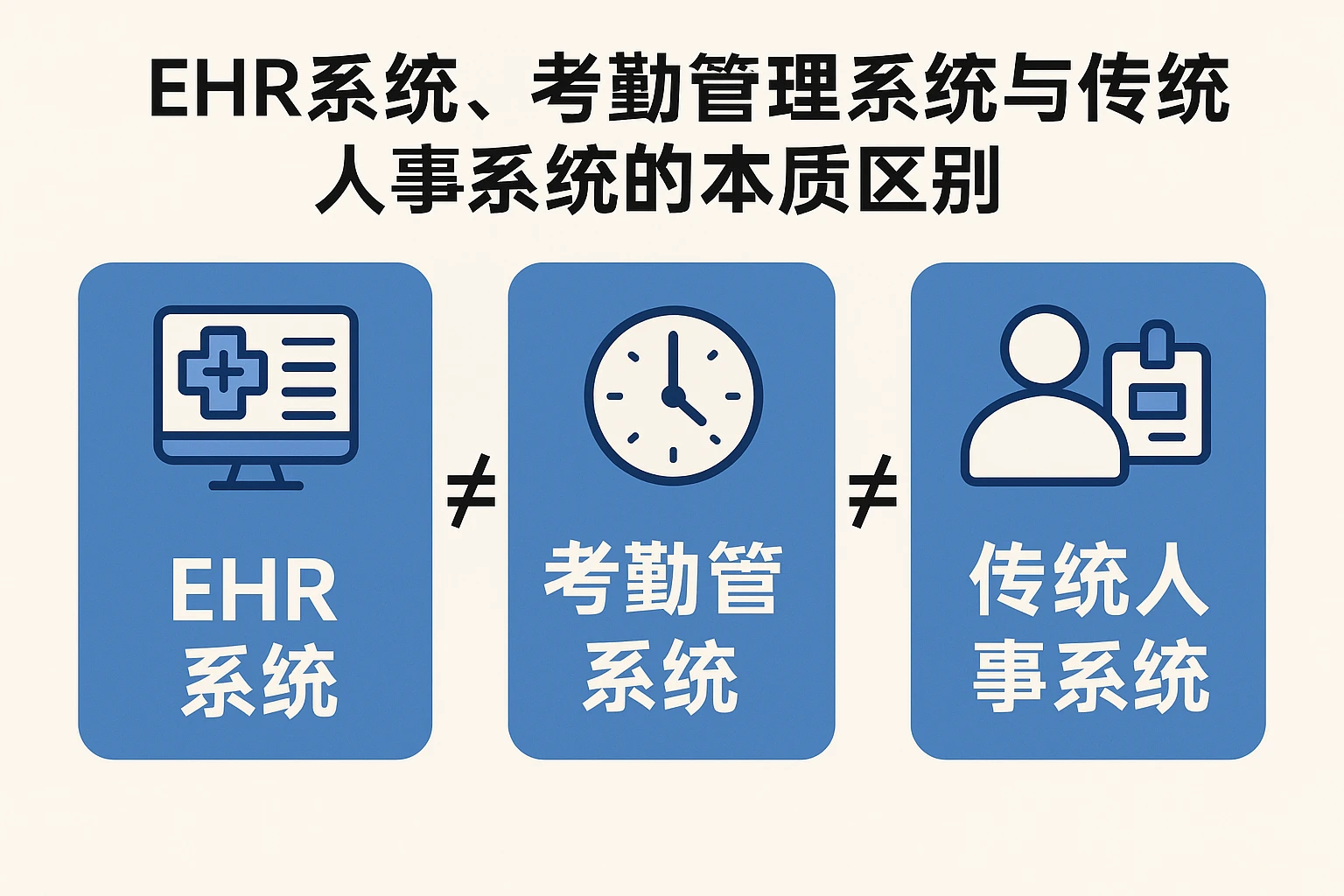 EHR系统、考勤管理系统与传统人事系统的本质区别
