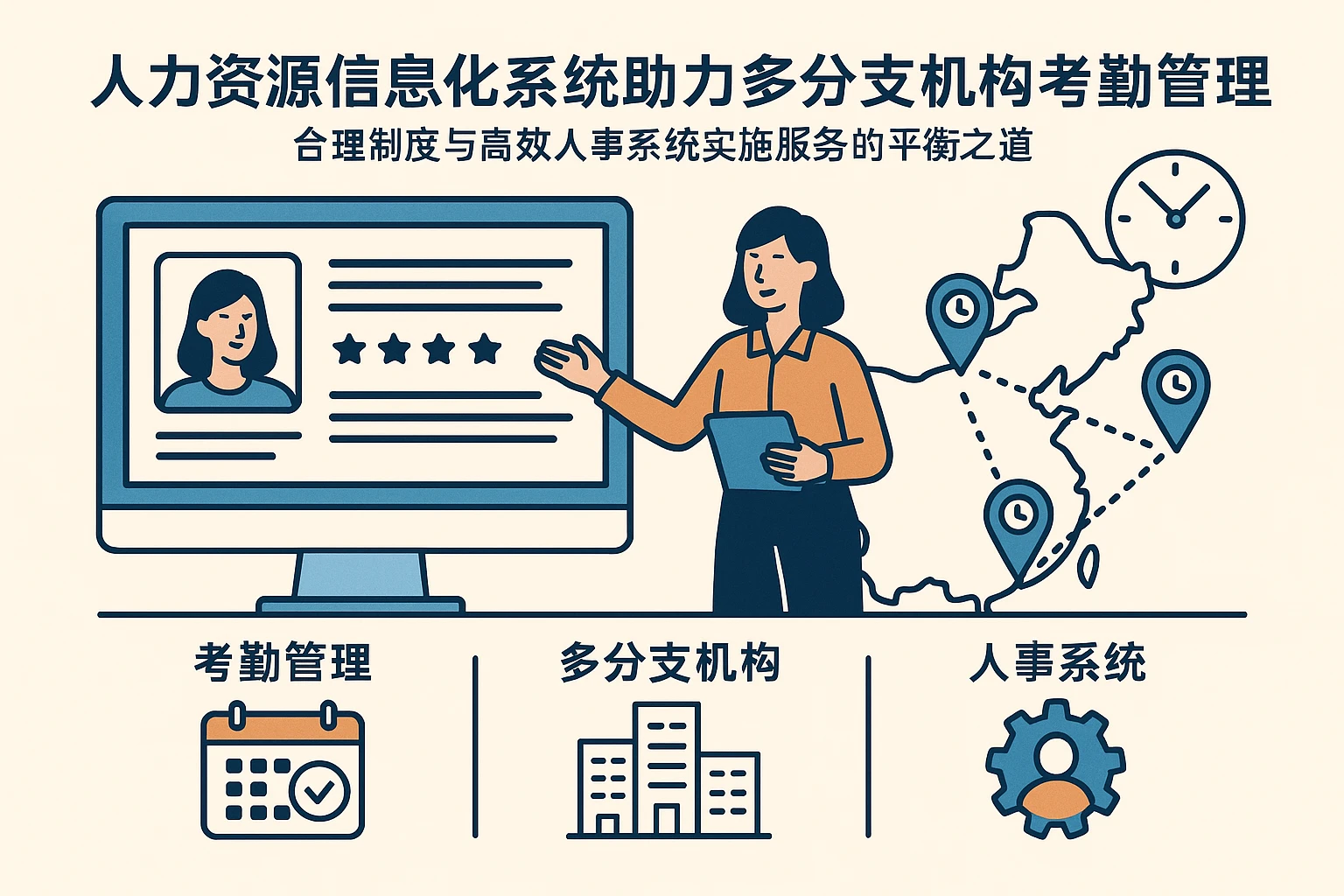 人力资源信息化系统助力多分支机构考勤管理：合理制度与高效人事系统实施服务的平衡之道