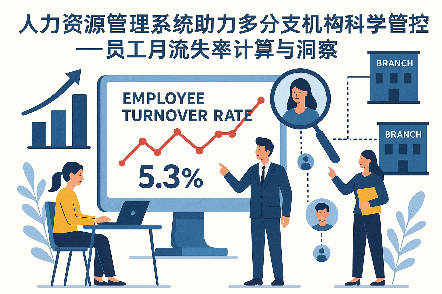 人力资源管理系统助力多分支机构科学管控——员工月流失率计算与洞察