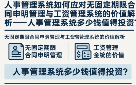 人事管理系统如何应对无固定期限合同申明管理与工资管理系统的价值解析——人事管理系统多少钱值得投资？