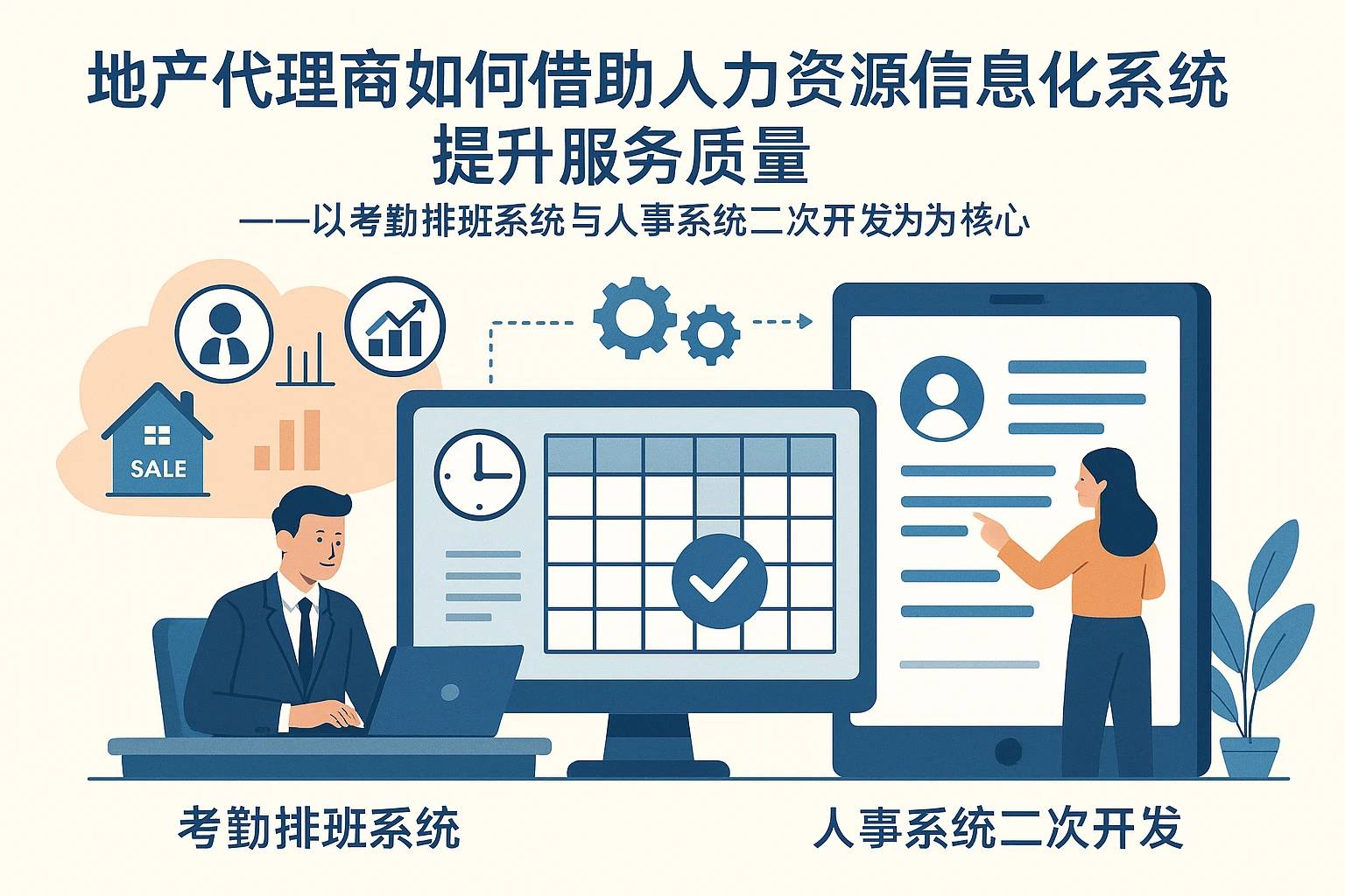 地产代理商如何借助人力资源信息化系统提升服务质量——以考勤排班系统与人事系统二次开发为核心