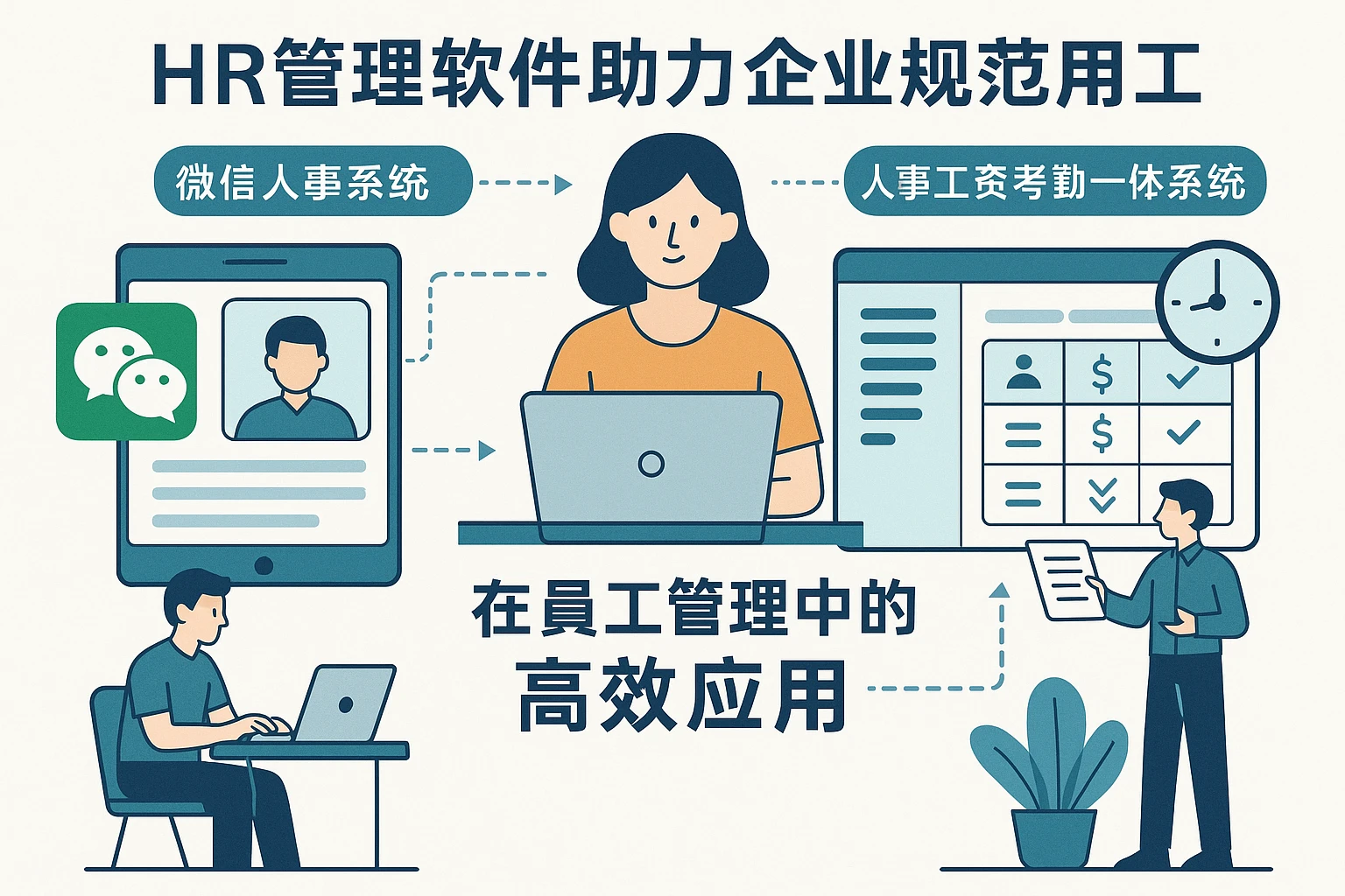 HR管理软件助力企业规范用工：微信人事系统与人事工资考勤一体化系统在员工管理中的高效应用