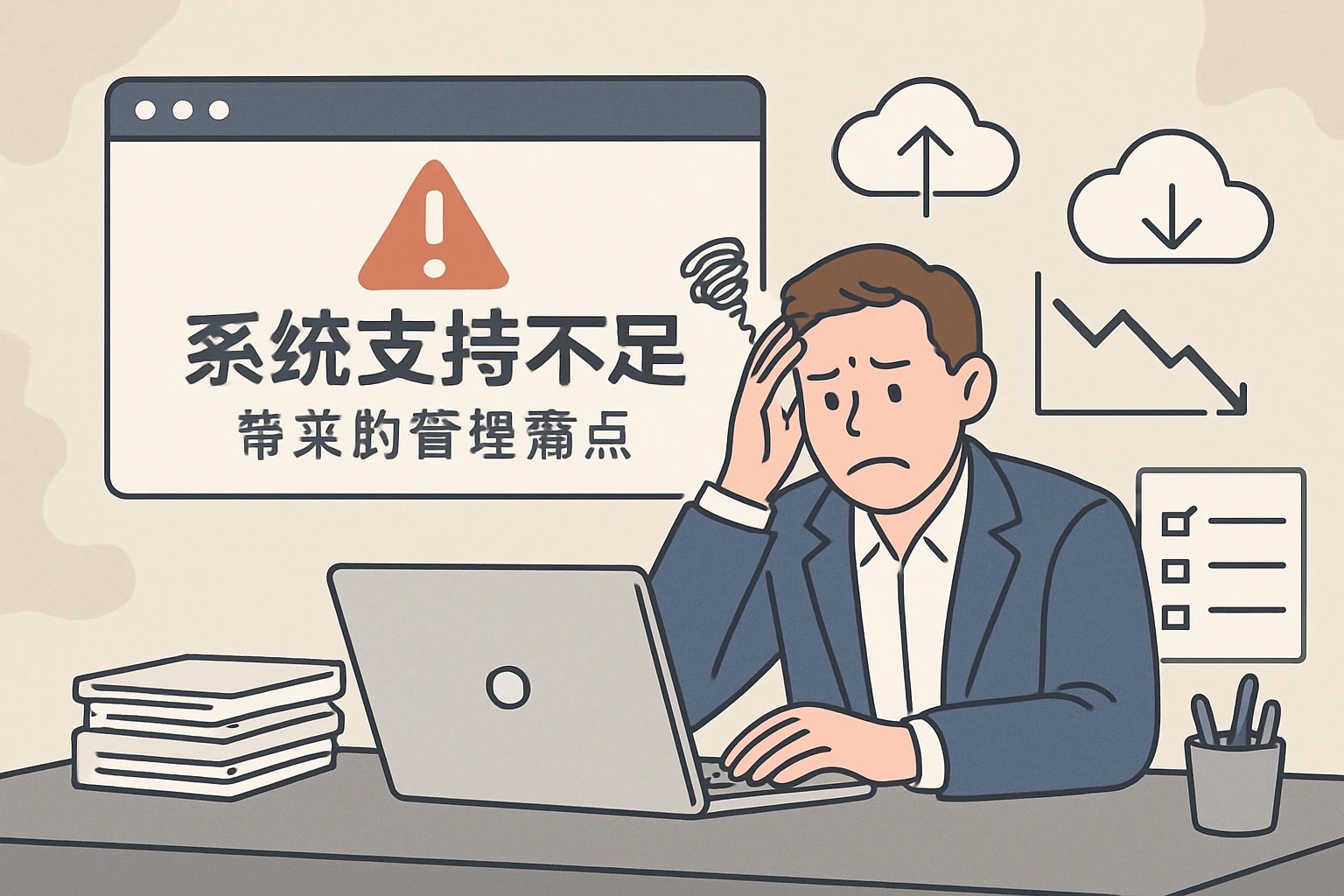 系统支持不足带来的管理痛点