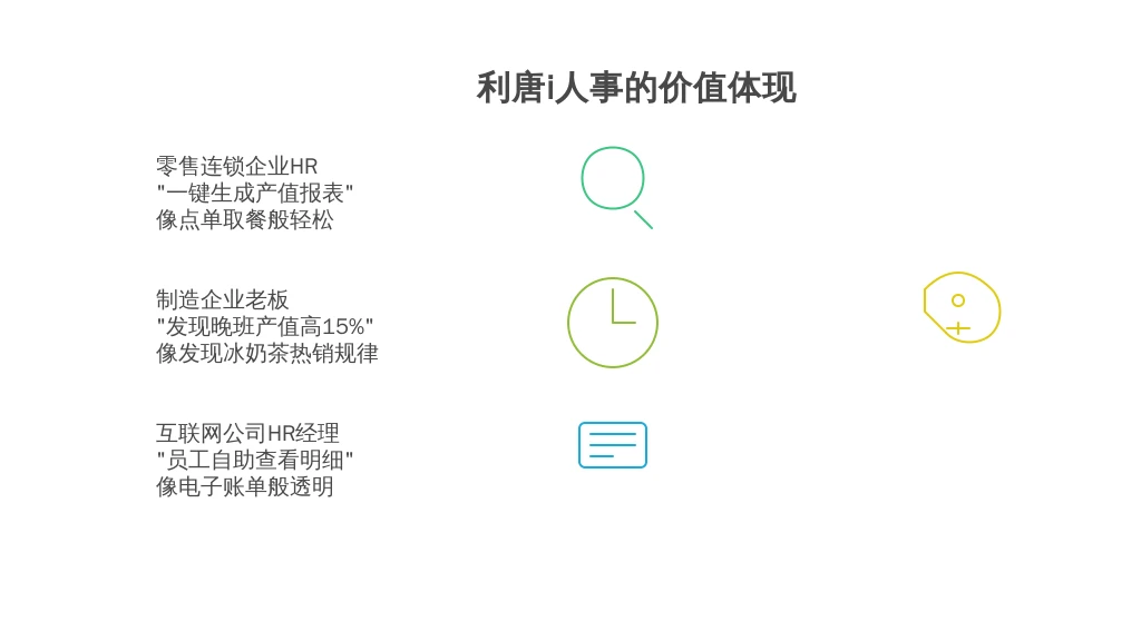二、服务质量：客户说“用了利唐i人事，我终于能准时下班喝奶茶了！”