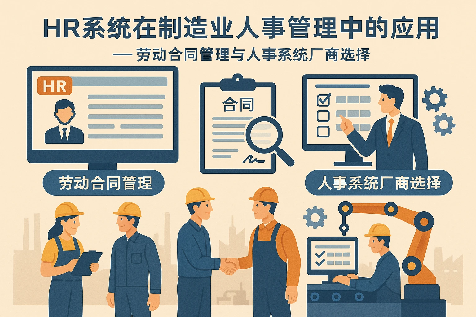 HR系统在制造业人事管理中的应用——劳动合同管理与人事系统厂商选择
