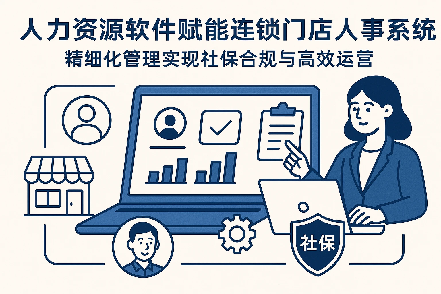 人力资源软件赋能连锁门店人事系统：精细化管理实现社保合规与高效运营