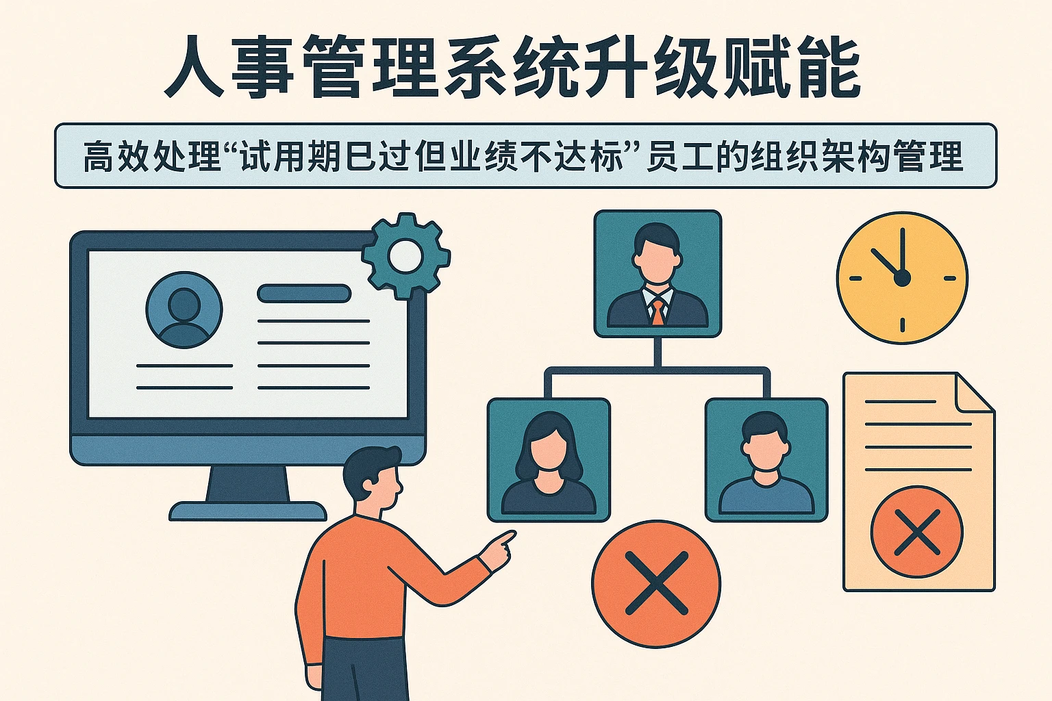 人事管理系统升级赋能：高效处理“试用期已过但业绩不达标”员工的组织架构管理