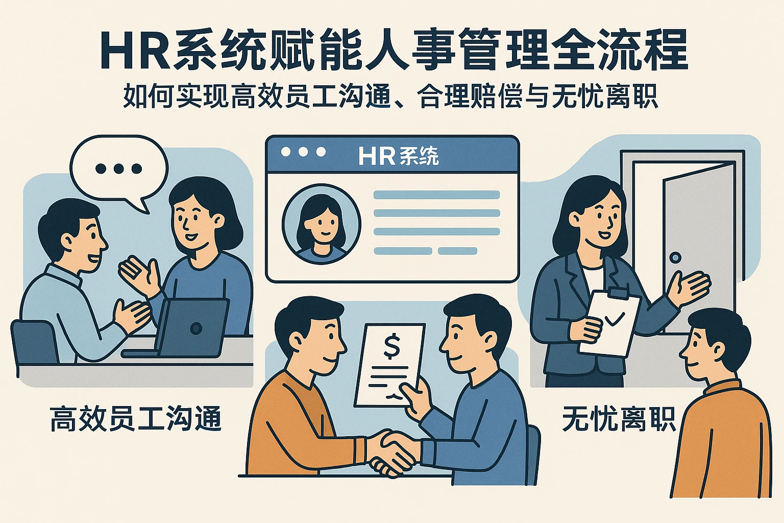 HR系统赋能人事管理全流程：如何实现高效员工沟通、合理赔偿与无忧离职