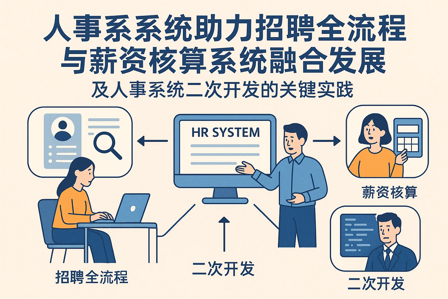 人事系统助力招聘全流程与薪资核算系统融合发展及人事系统二次开发的关键实践