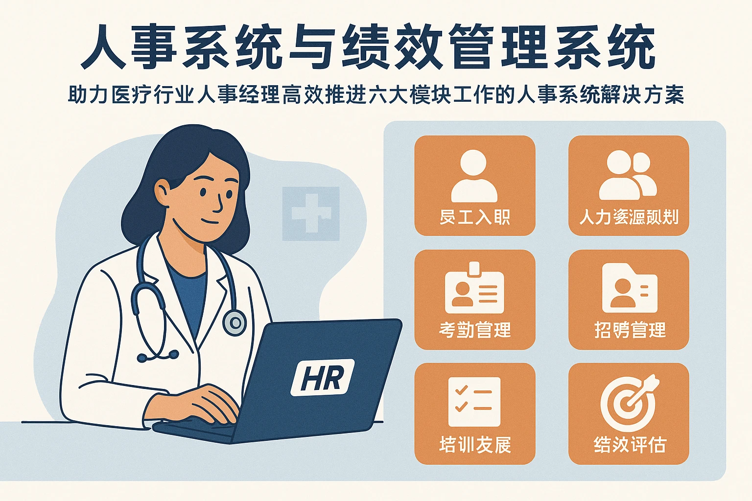 人事系统与绩效管理系统：助力医疗行业人事经理高效推进六大模块工作的人事系统解决方案