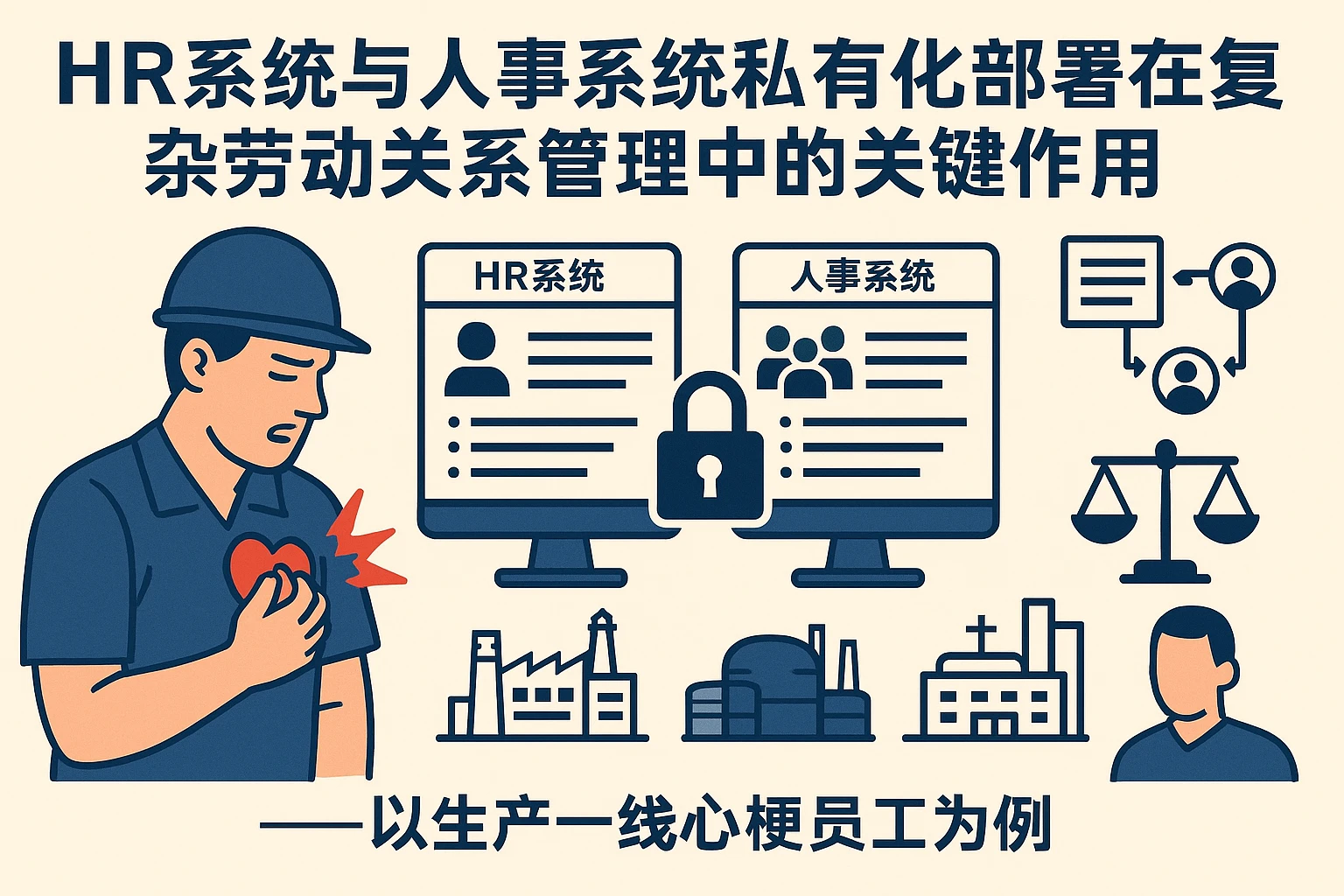 HR系统与人事系统私有化部署在复杂劳动关系管理中的关键作用——以生产一线心梗员工为例