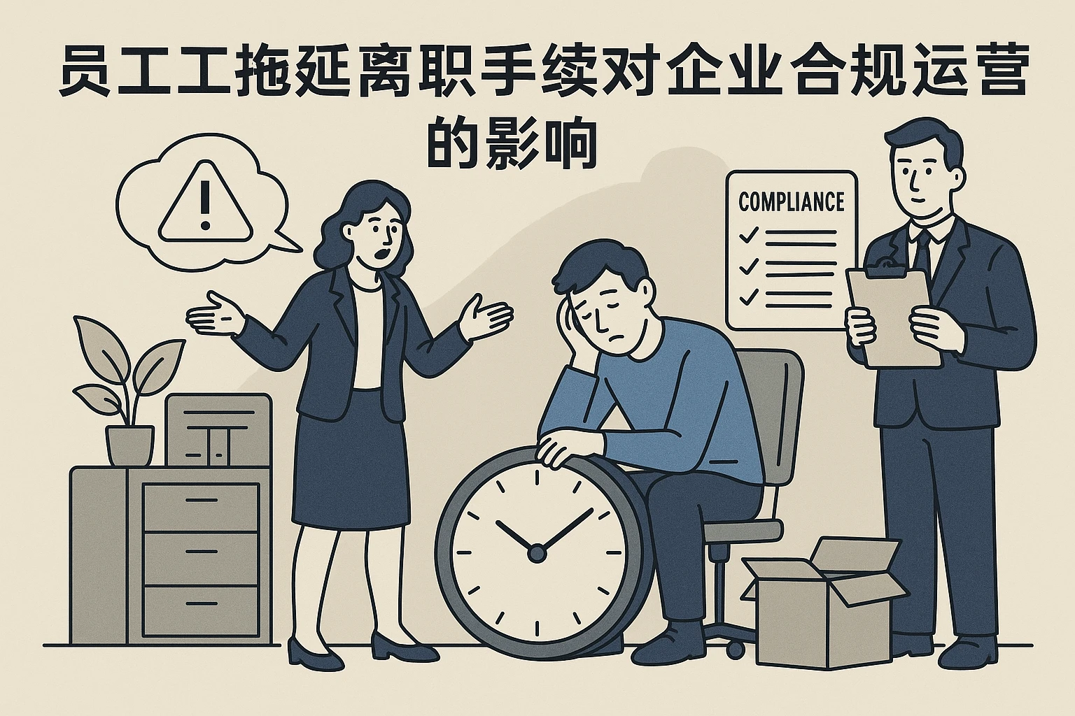 员工拖延离职手续对企业合规运营的影响