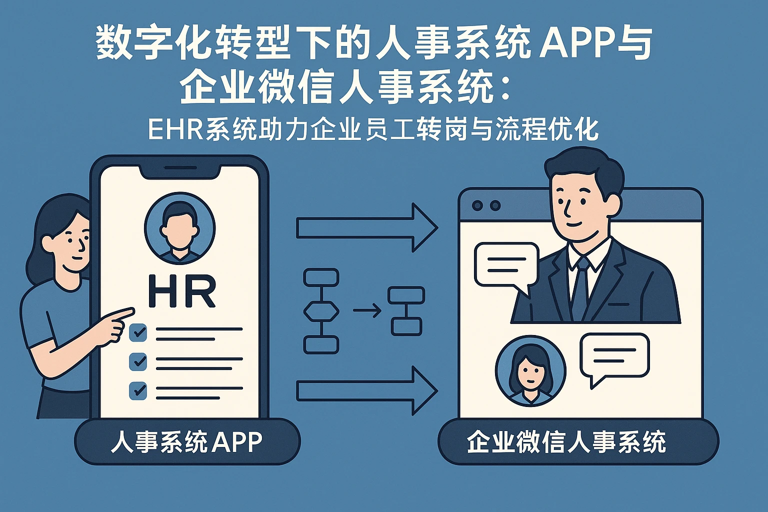数字化转型下的人事系统APP与企业微信人事系统：EHR系统助力企业员工转岗与流程优化
