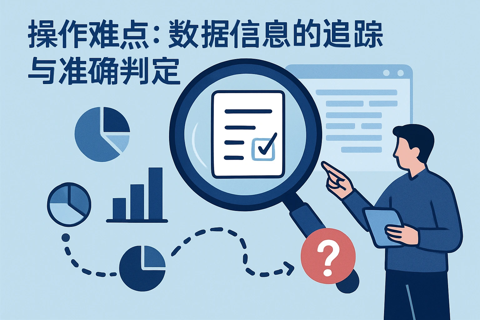 操作难点：数据信息的追踪与准确判定
