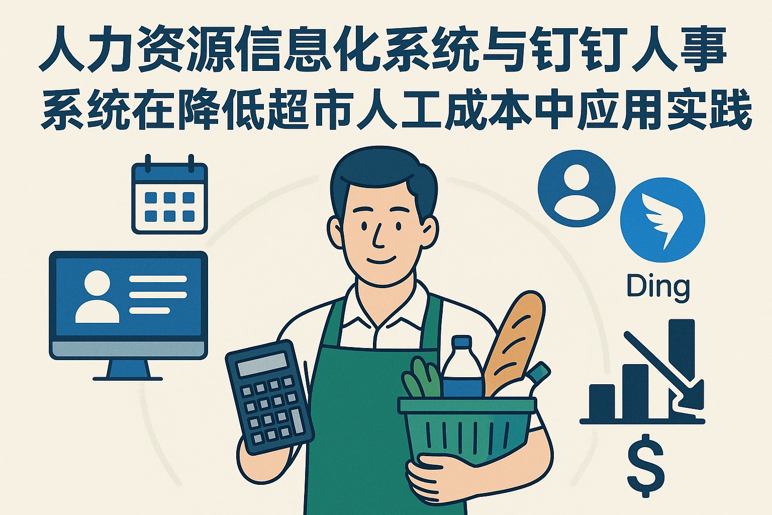 人力资源信息化系统与钉钉人事系统在降低超市人工成本中的应用实践