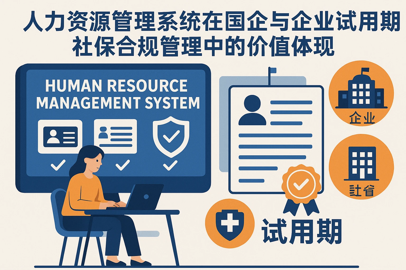 人力资源管理系统在国企与企业试用期社保合规管理中的价值体现