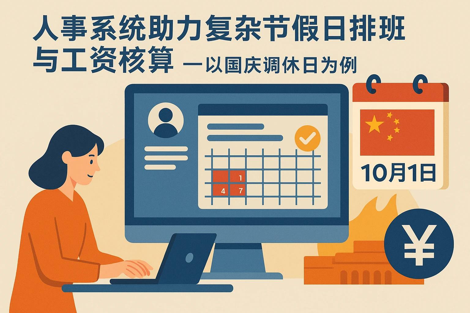 人事系统助力复杂节假日排班与工资核算——以国庆调休日为例