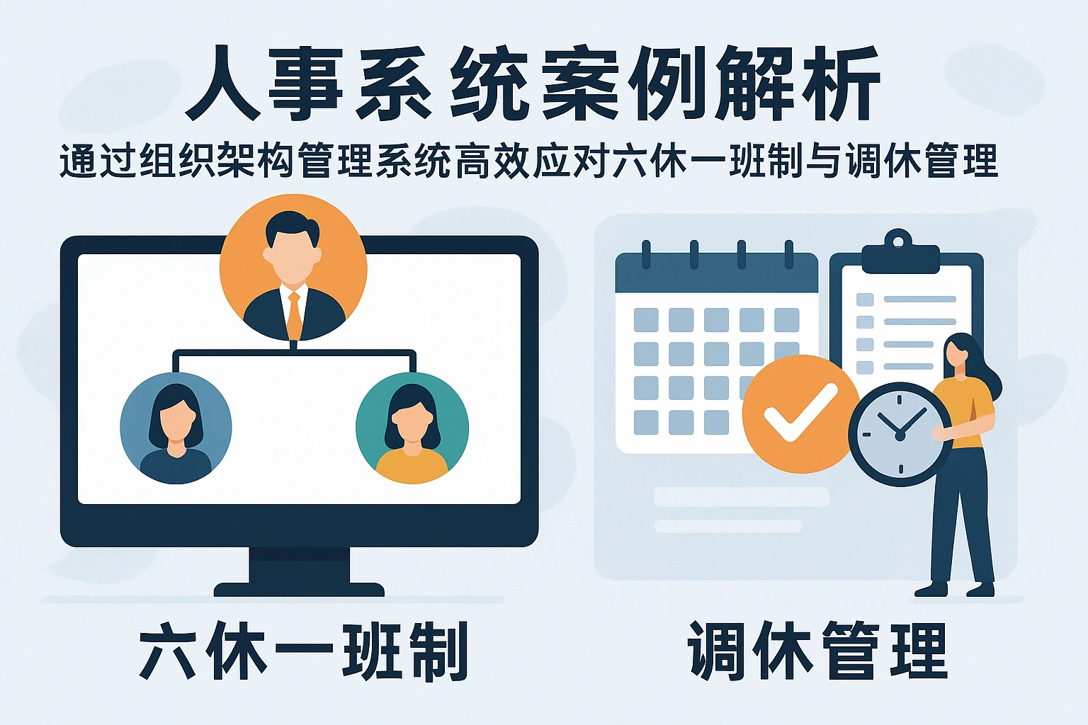人事系统案例解析：通过组织架构管理系统高效应对六休一班制与调休管理