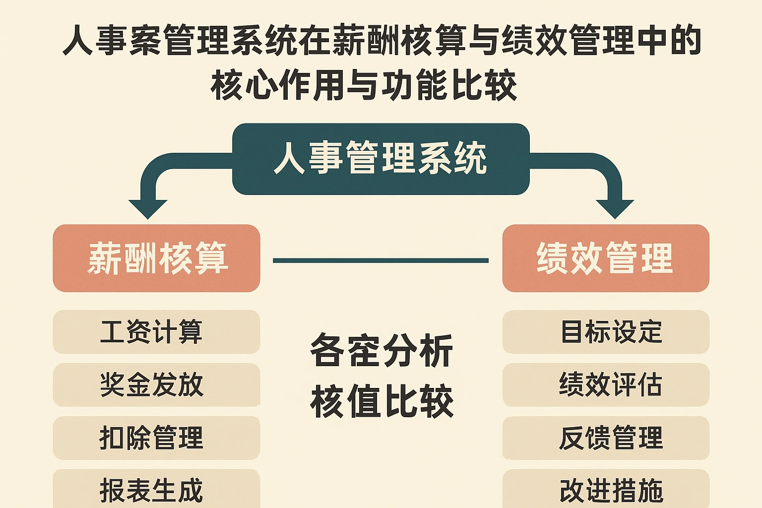 人事管理系统在薪酬核算与绩效管理中的核心作用与功能比较