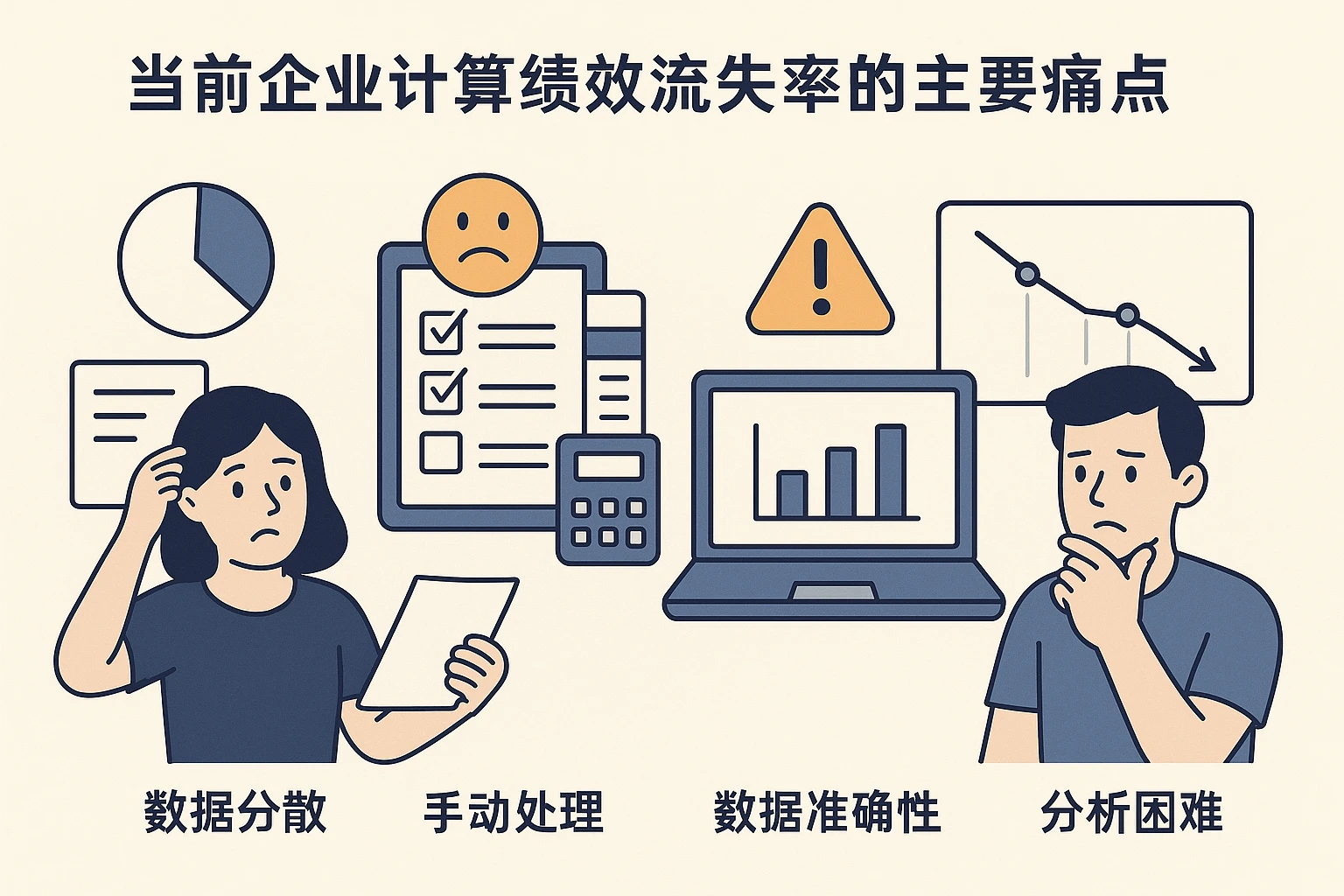 当前企业计算绩效流失率的主要痛点