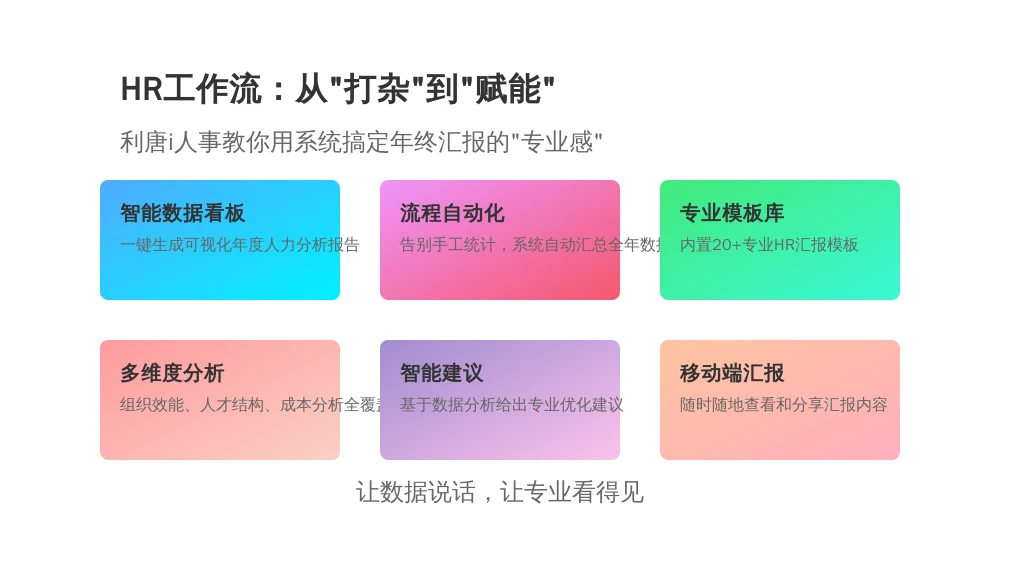 HR工作流：从“打杂”到“赋能”，利唐i人事教你用系统搞定年终汇报的“专业感”