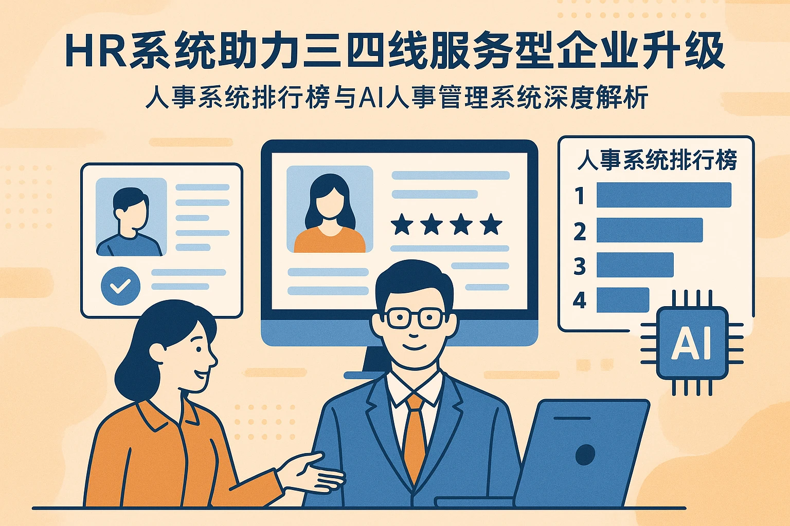HR系统助力三四线服务型企业招聘升级——人事系统排行榜与AI人事管理系统深度解析