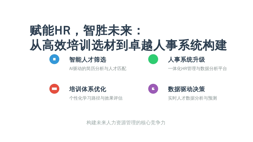 赋能HR，智胜未来：从高效培训选材到卓越人事系统构建