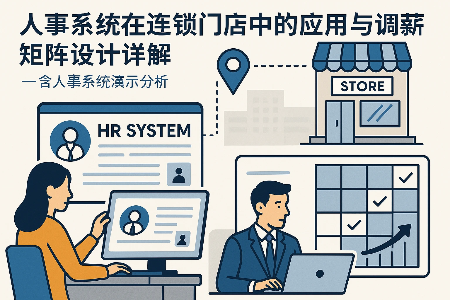 人事系统在连锁门店中的应用与调薪矩阵设计详解——含人事系统演示分析