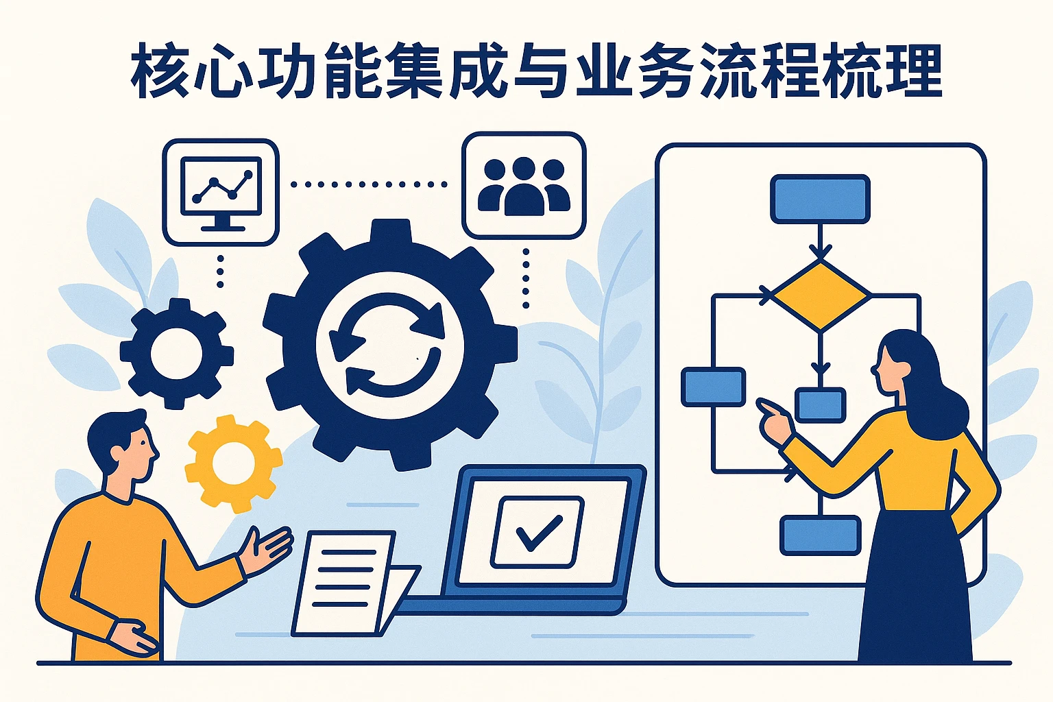 核心功能集成与业务流程梳理
