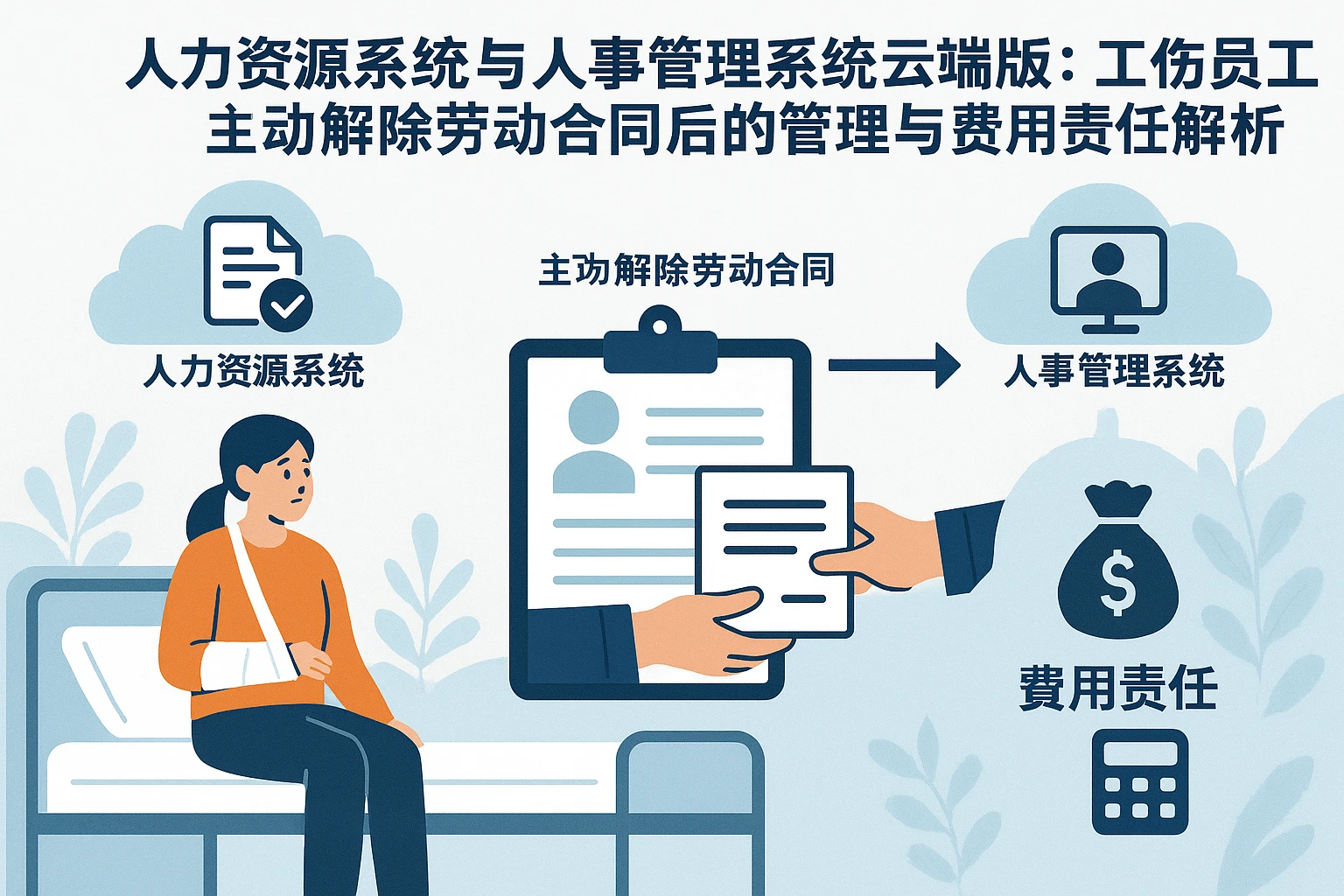 人力资源系统与人事管理系统云端版：工伤员工主动解除劳动合同后的管理与费用责任解析