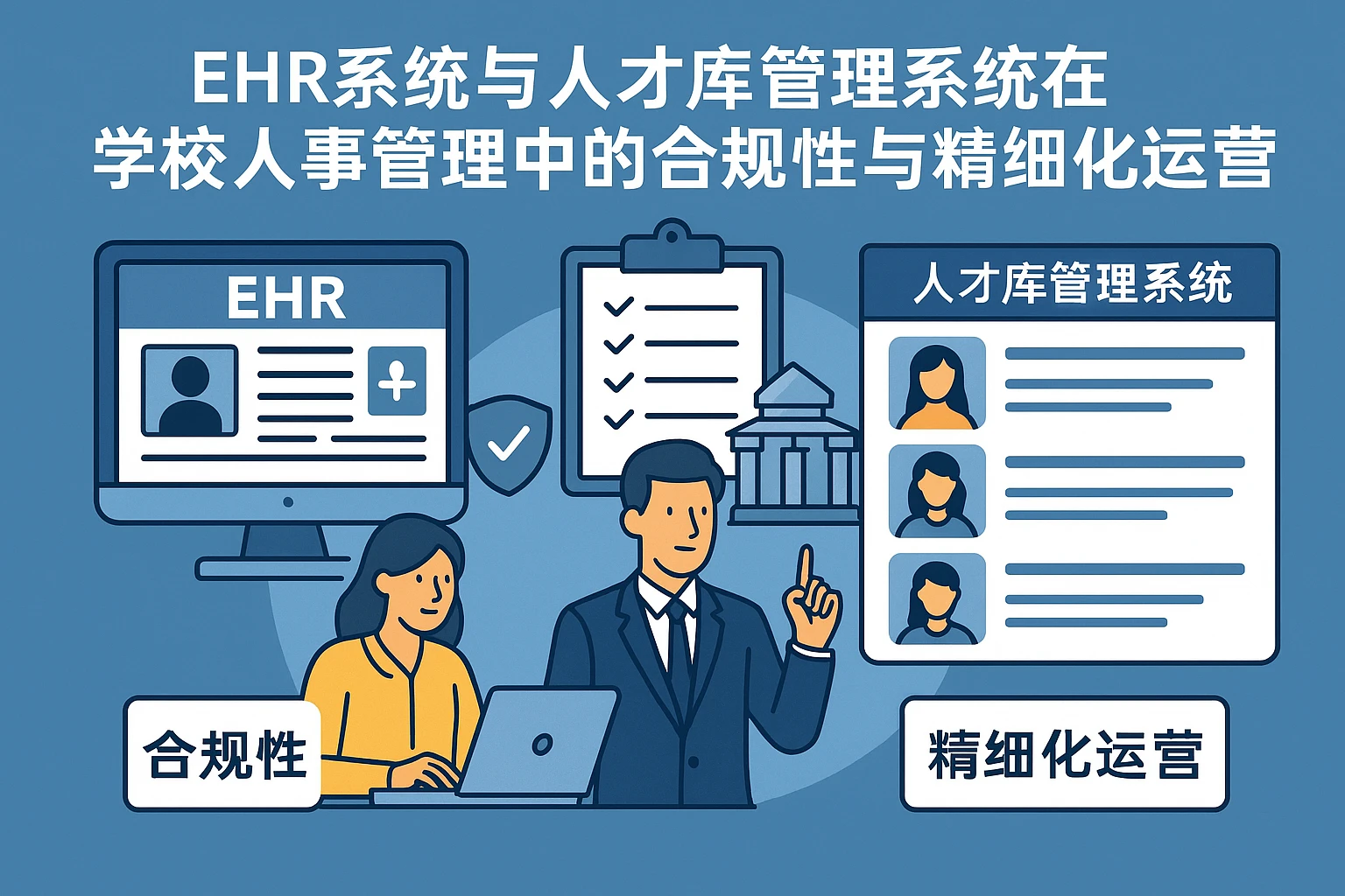 EHR系统与人才库管理系统在学校人事管理中的合规性与精细化运营探析