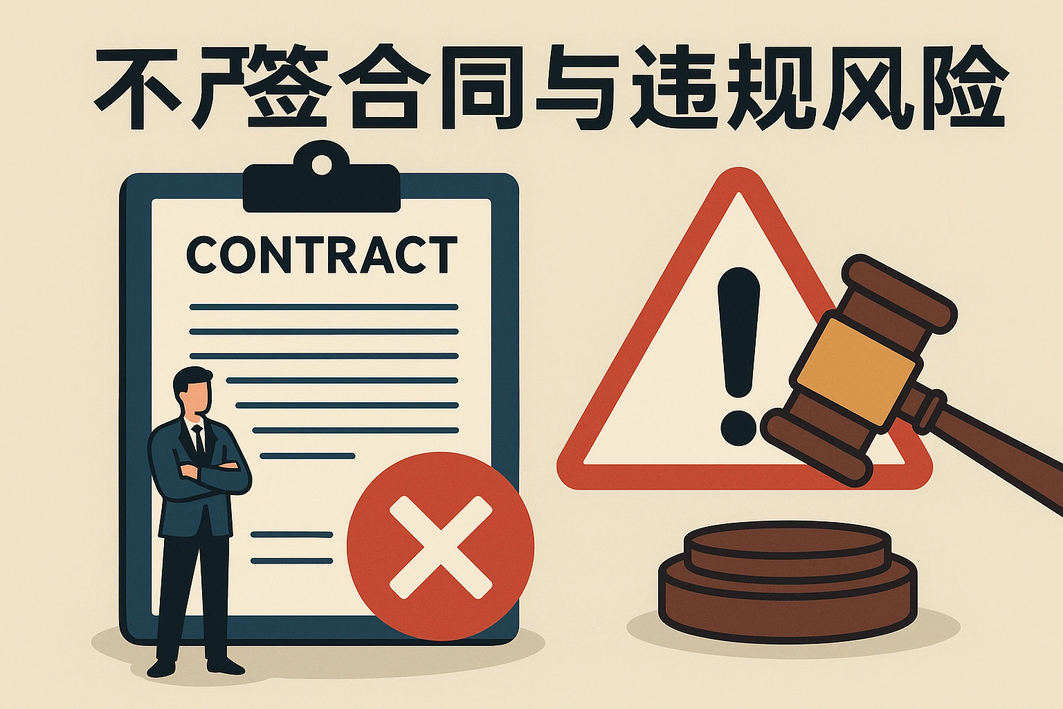 不签合同与违规风险