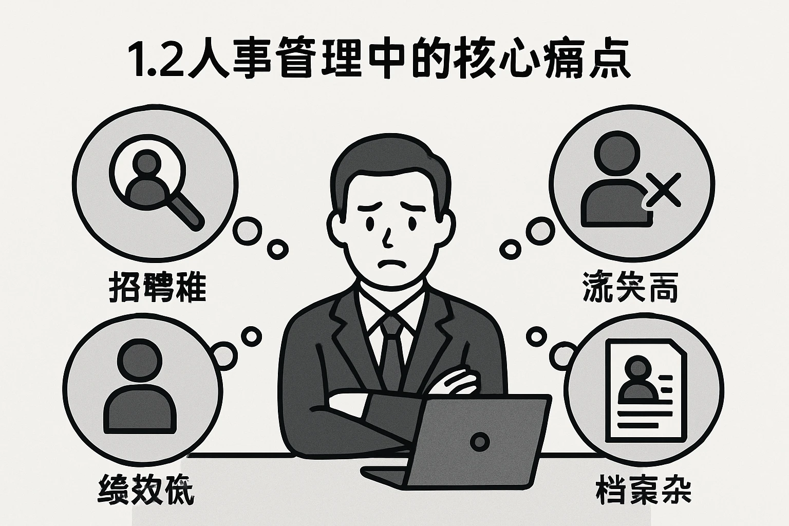 1.2 人事管理中的核心痛点