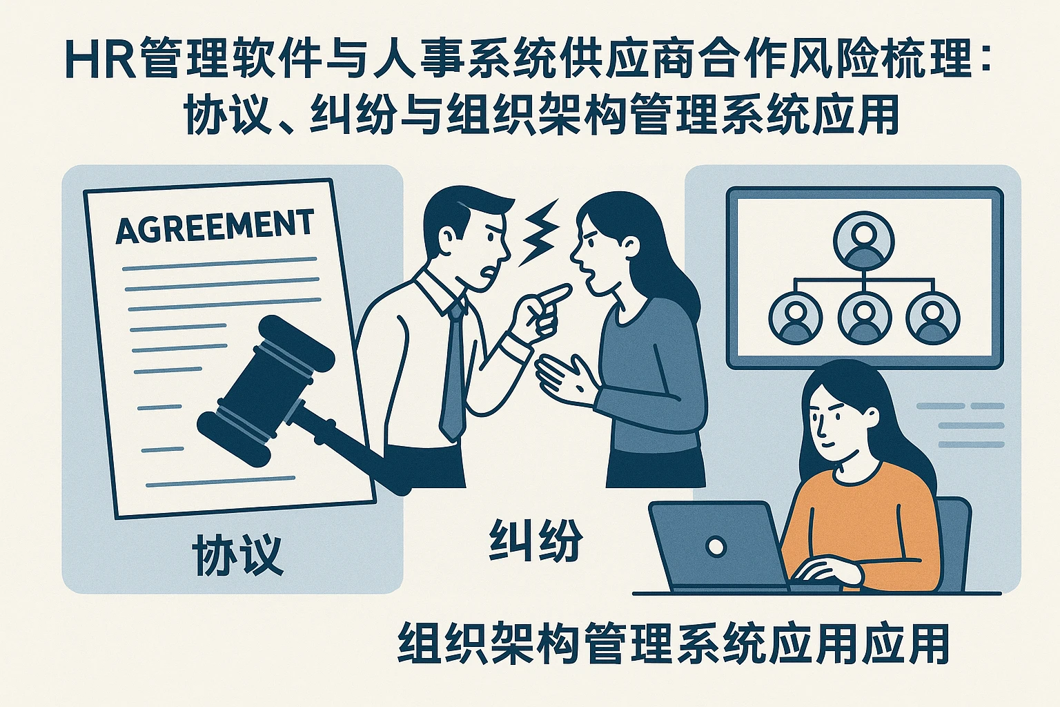 HR管理软件与人事系统供应商合作风险梳理：协议、纠纷与组织架构管理系统应用