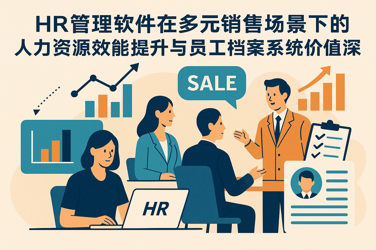 HR管理软件在多元销售场景下的人力资源效能提升与员工档案系统价值深析