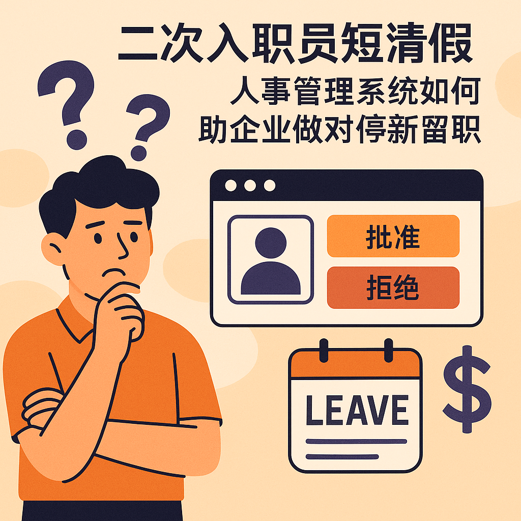 二次入职员工短期请假困境:人事管理系统如何帮企业做对停薪留职选择?