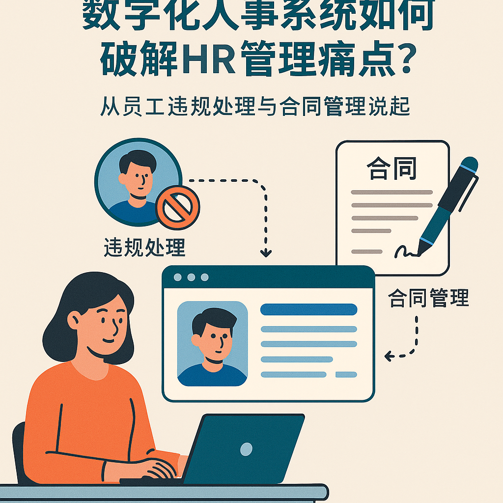 数字化人事系统如何破解HR管理痛点？从员工违规处理与合同管理说起