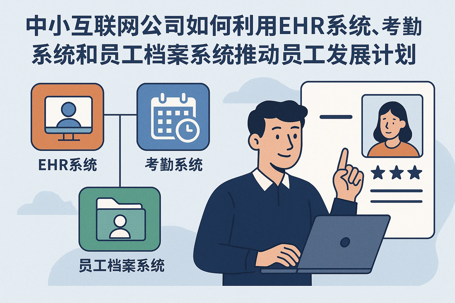 中小互联网公司如何利用EHR系统、考勤系统和员工档案系统推动员工发展计划