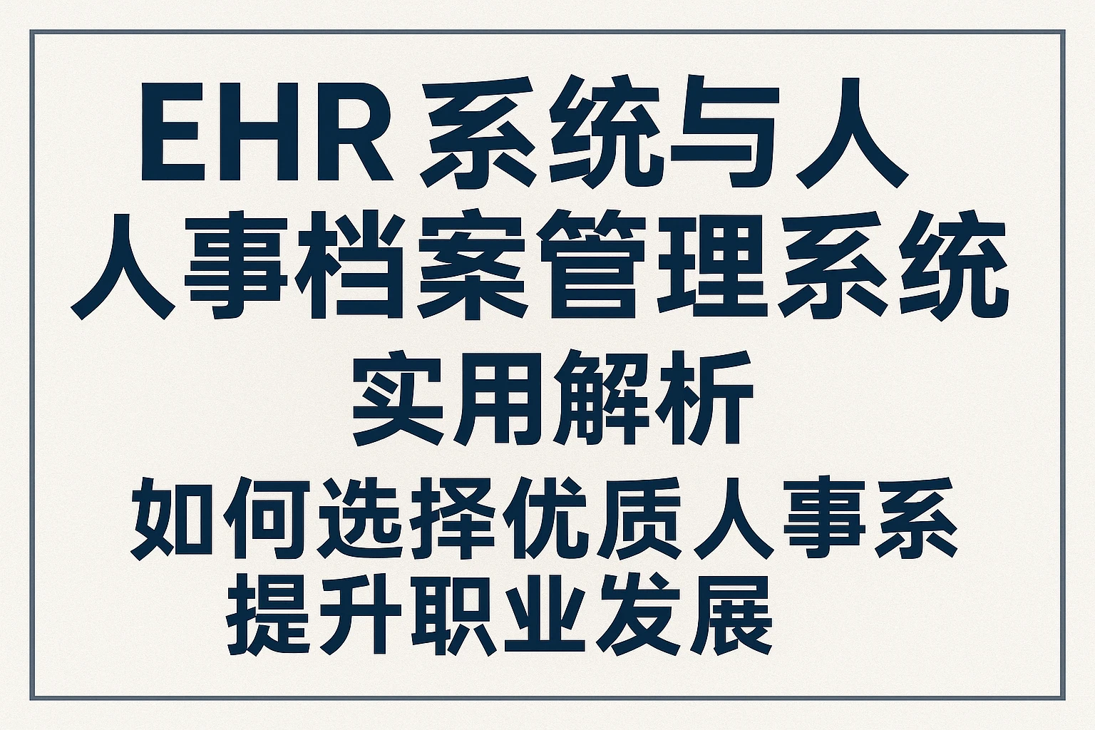 EHR系统与人事档案管理系统实用解析——如何选择优质人事系统提升职业发展
