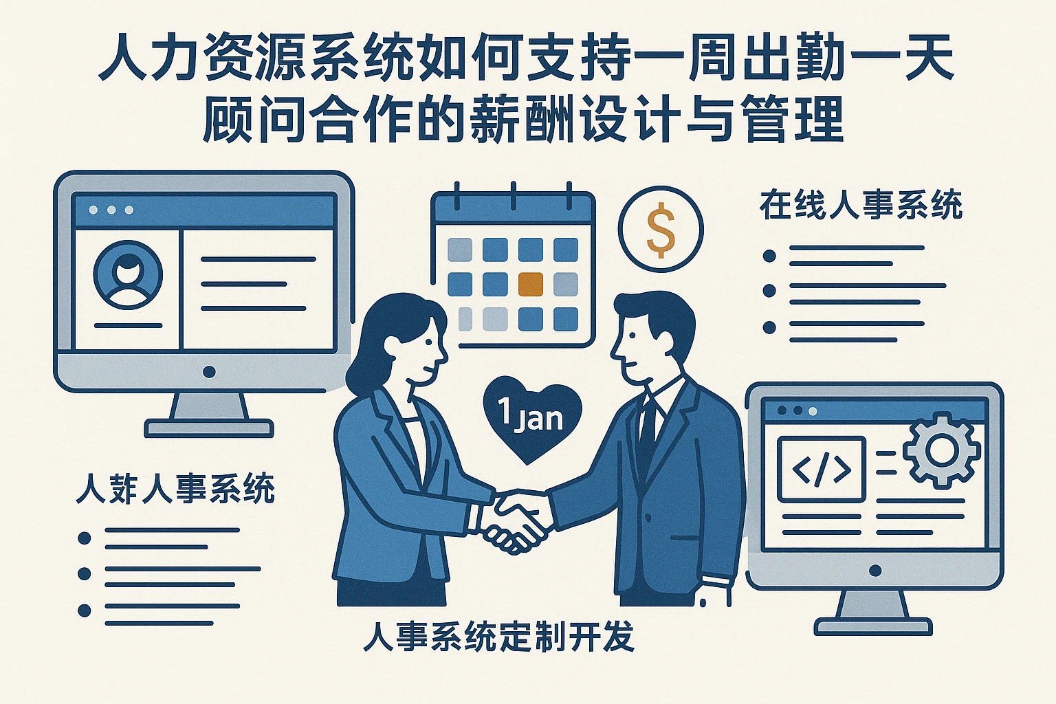 人力资源系统如何支持一周出勤一天顾问合作的薪酬设计与管理——在线人事系统与人事系统定制开发的深度解析