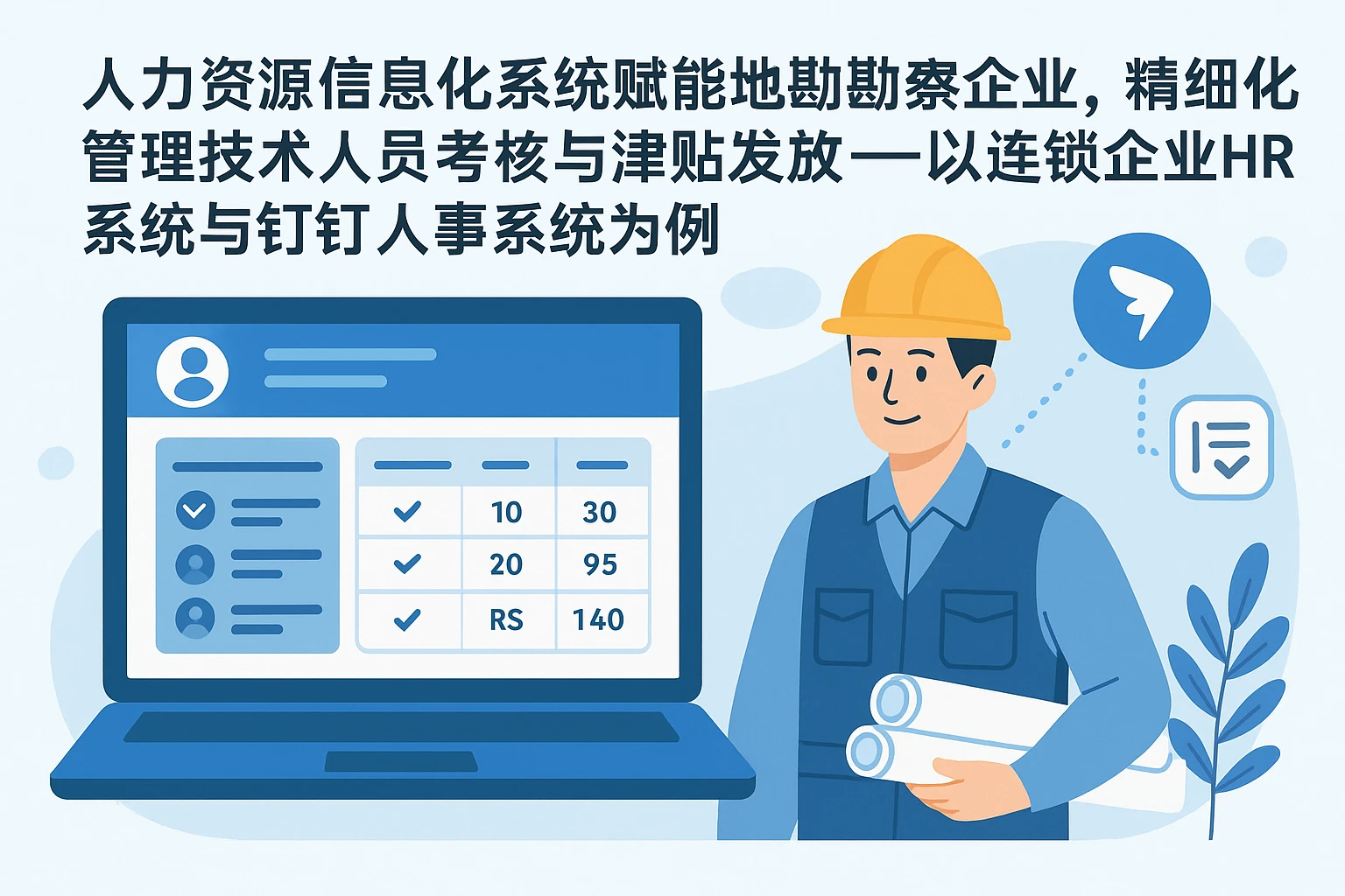 人力资源信息化系统赋能地勘勘察企业，精细化管理技术人员考核与津贴发放——以连锁企业HR系统与钉钉人事系统为例