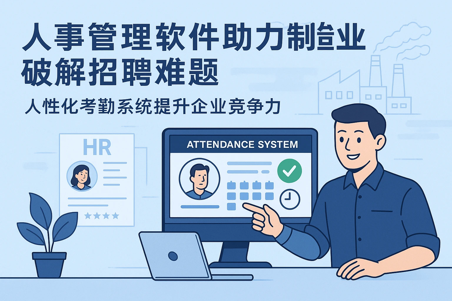 人事管理软件助力制造业，破解招聘难题——人性化考勤系统提升企业竞争力
