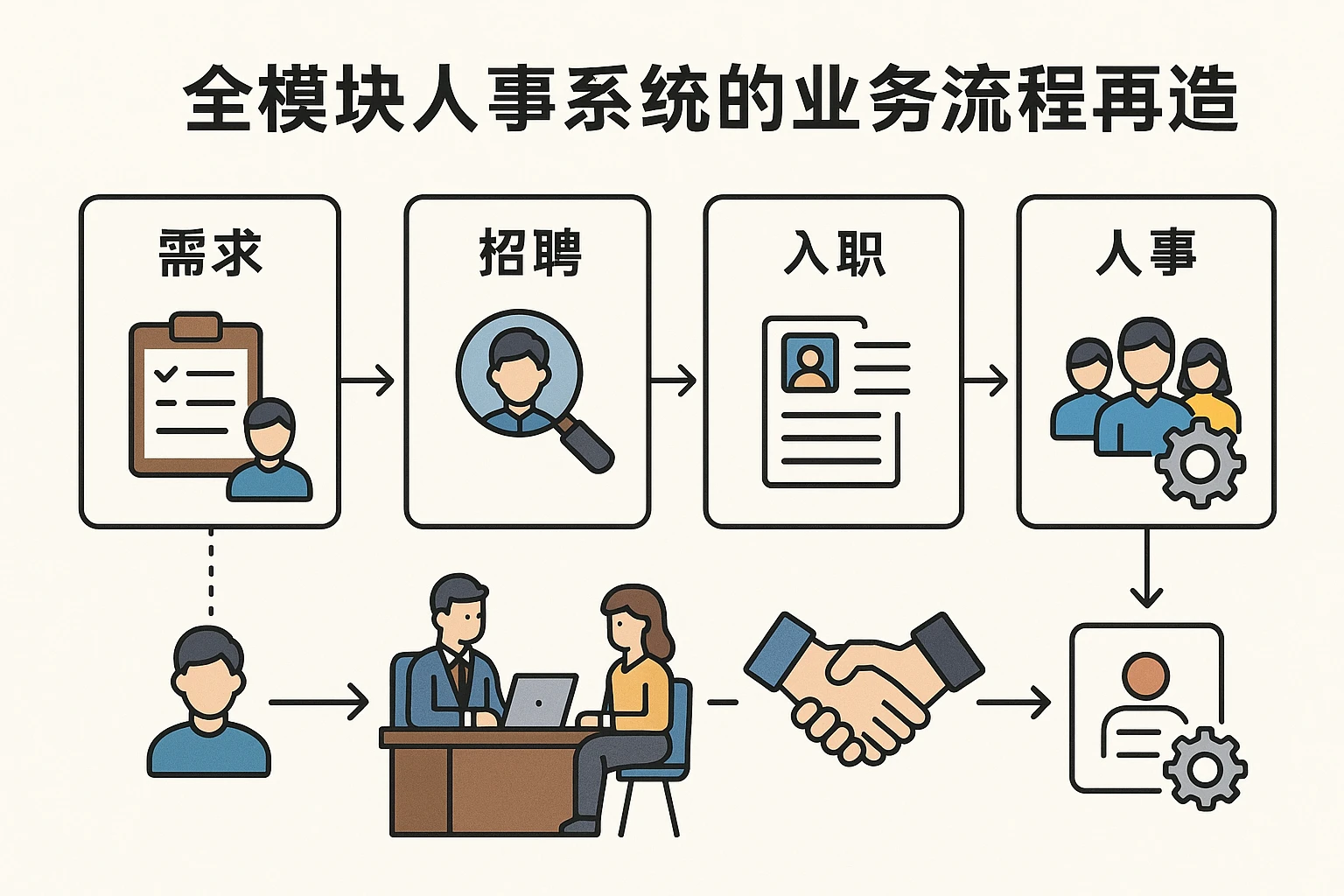 2. 全模块人事系统的业务流程再造