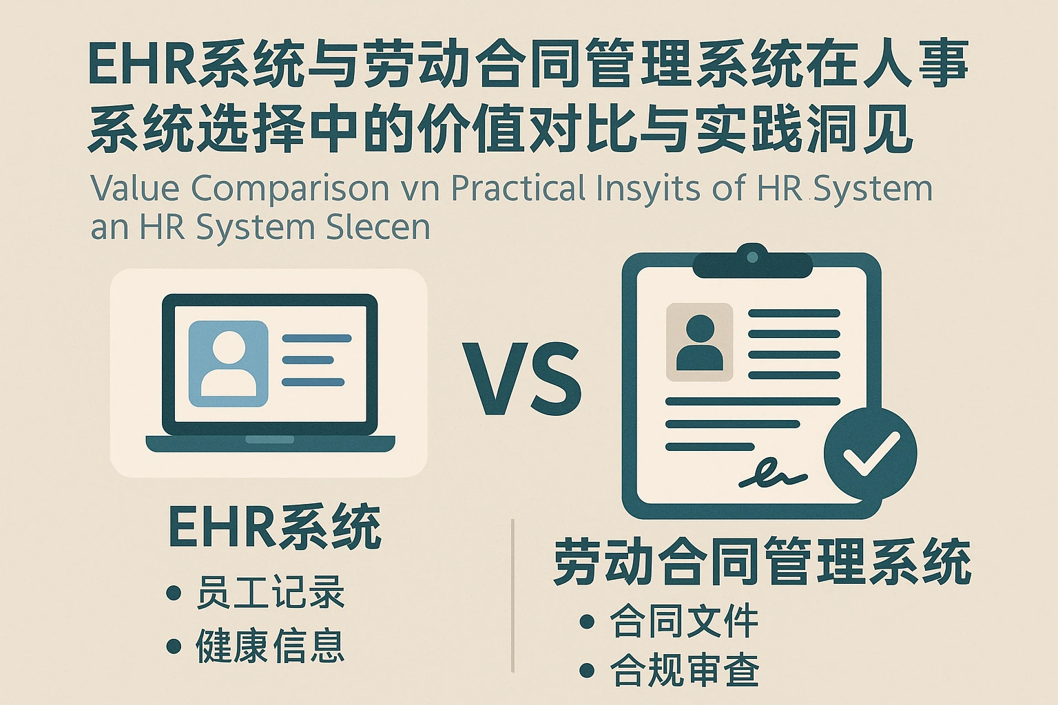 EHR系统与劳动合同管理系统在人事系统选择中的价值对比与实践洞见