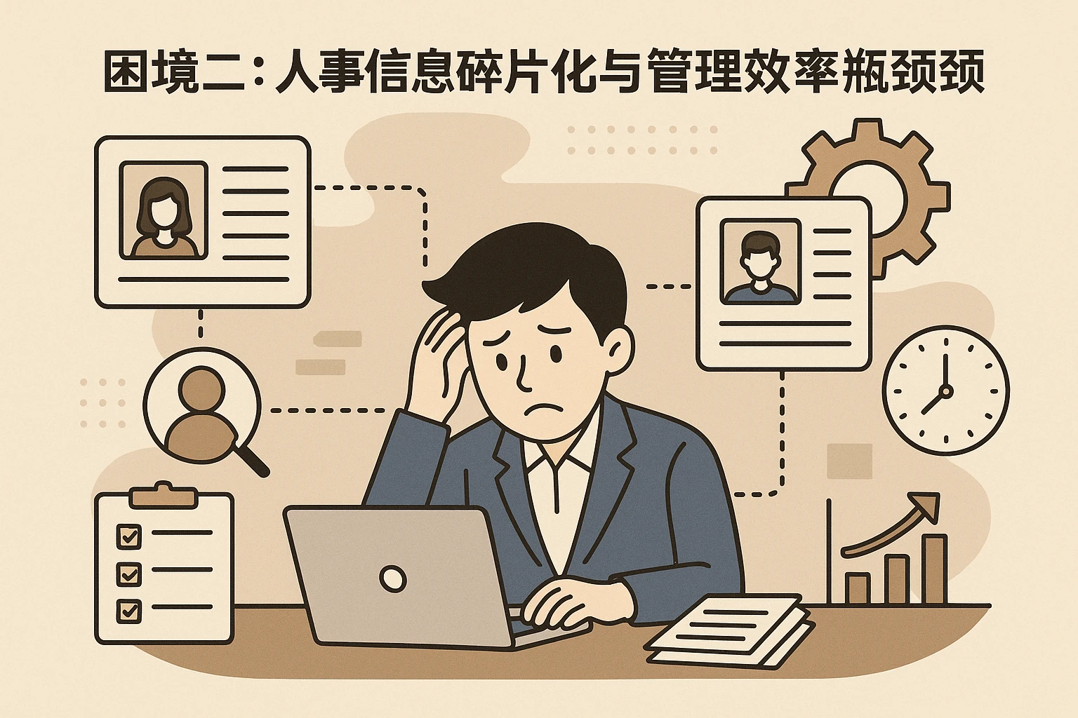 困境二：人事信息碎片化与管理效率瓶颈