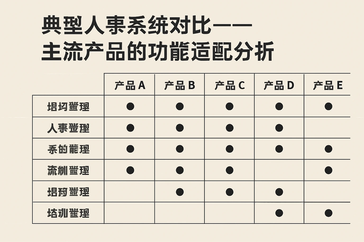 2. 典型人事系统对比——主流产品的功能适配分析