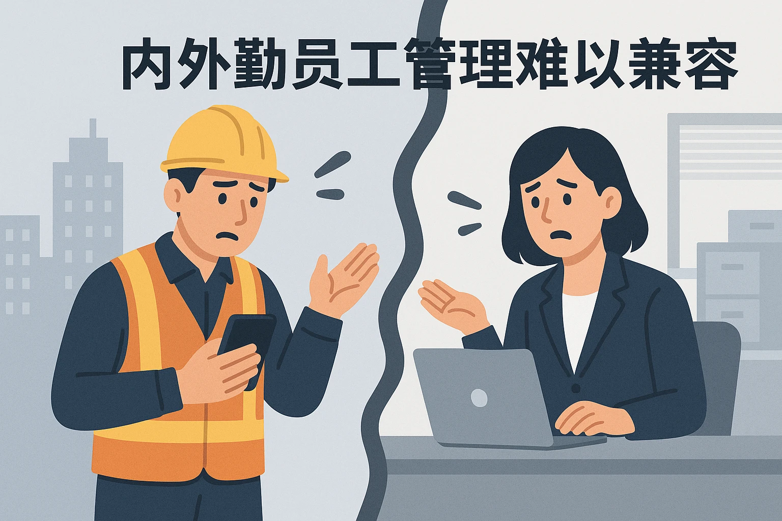 内外勤员工管理难以兼容