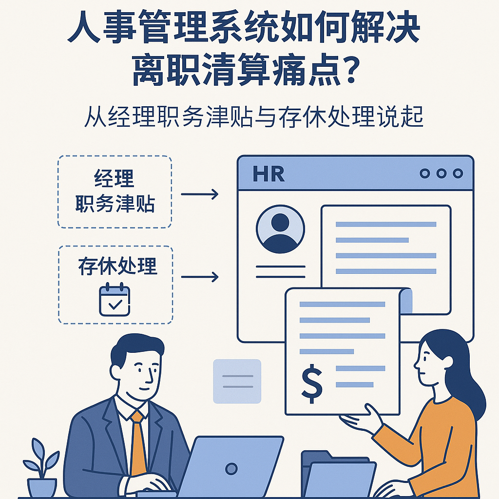人事管理系统如何解决离职清算痛点？从经理职务津贴与存休处理说起
